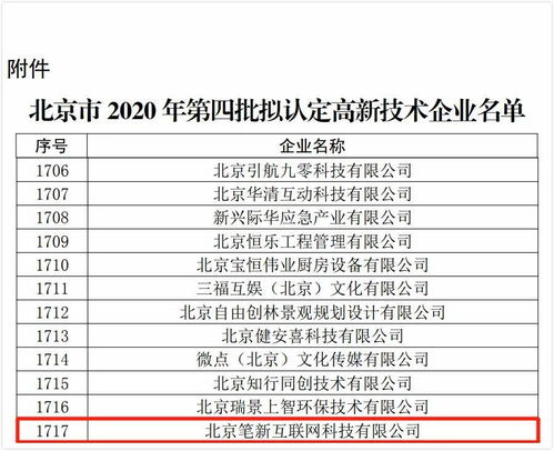 紙貴科技北京公司成功入選北京市2020年擬認定高新技術企業，助力信息技術咨詢服務發展
